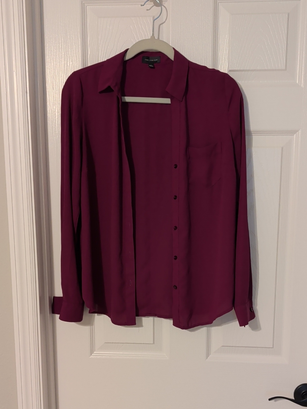 The Limited Women's Plum Button-Down Shirt